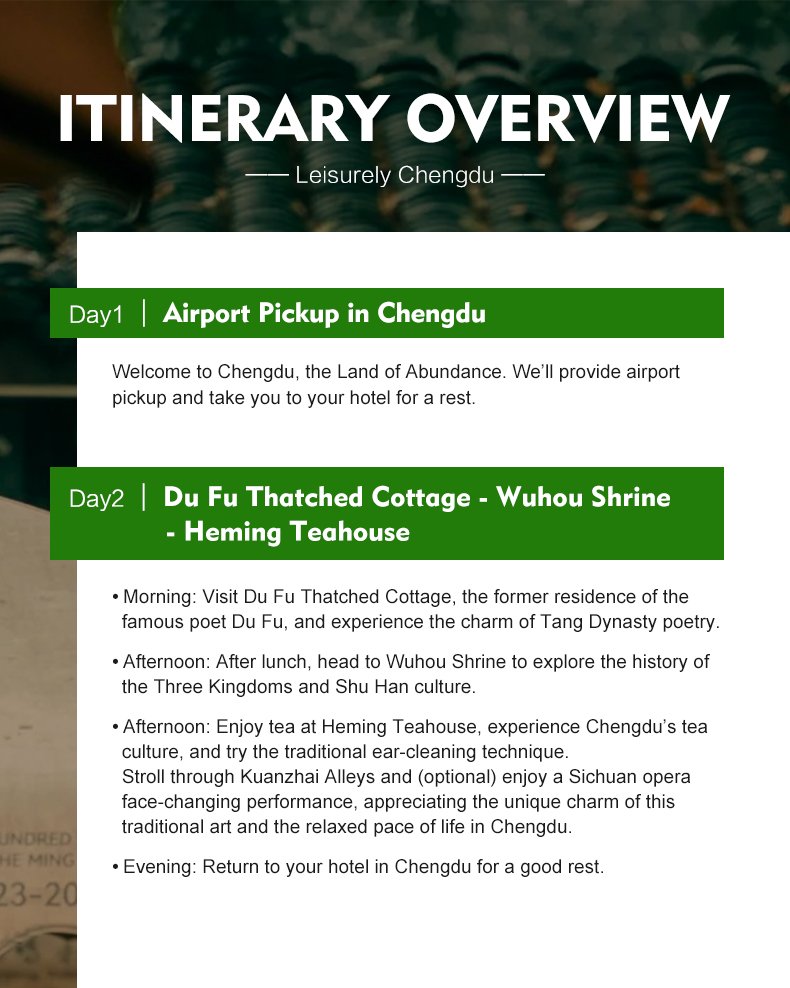 Chengdu 5 day travel